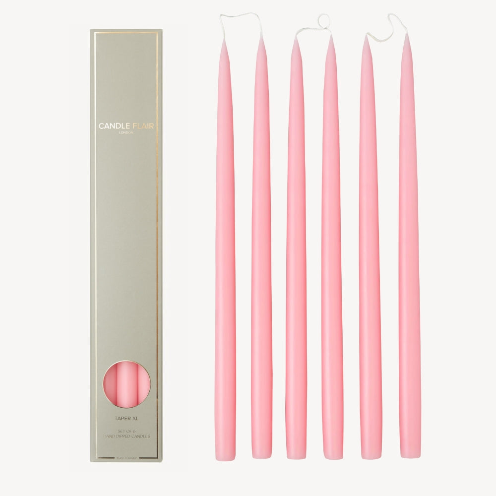Box of 6 Candles - Taper 45 - Candy Pink