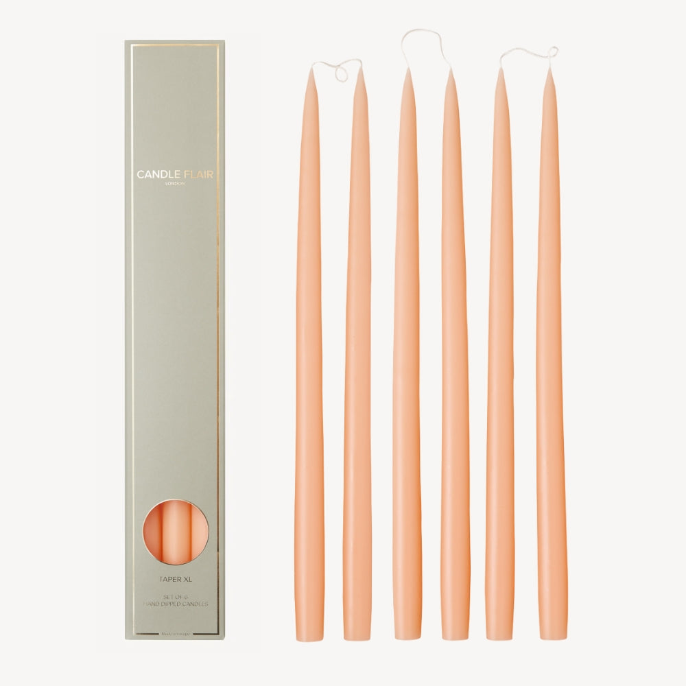 Box of 6 Candles - Taper 45 - Peach
