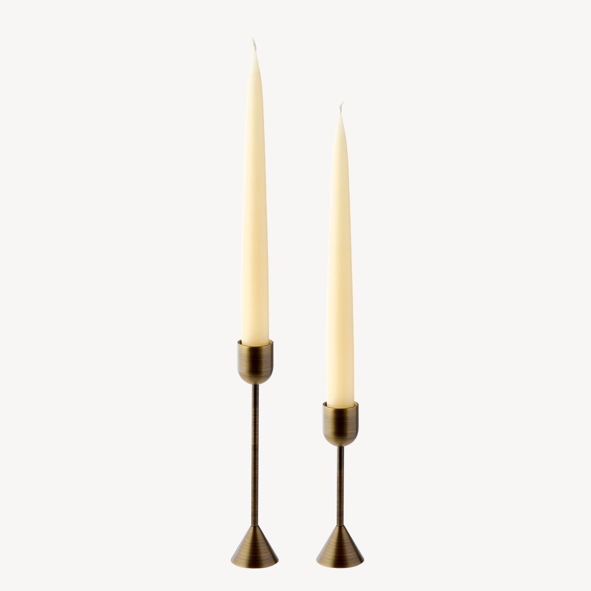 Small Reversible Totem Dinner Candlestick - Antique Brass