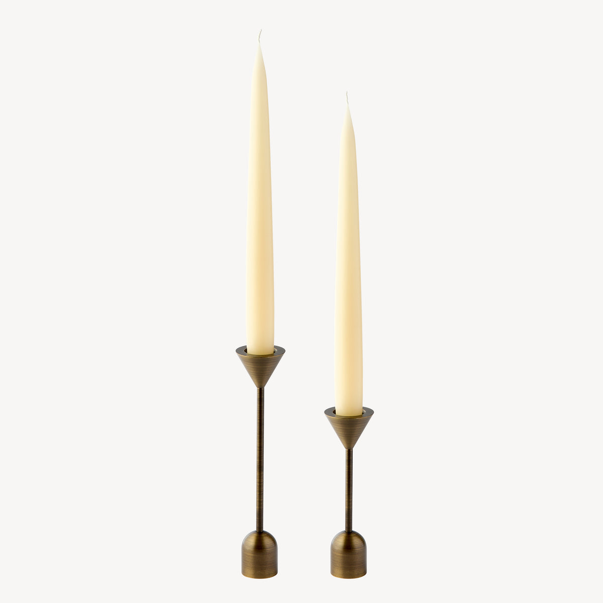 Small Reversible Totem Dinner Candlestick - Antique Brass