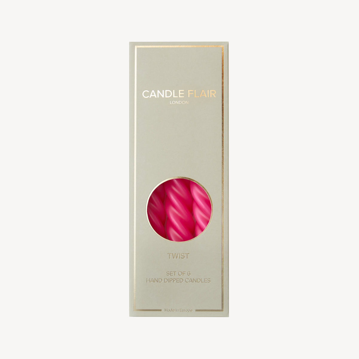 Twist Candle - Fuchsia