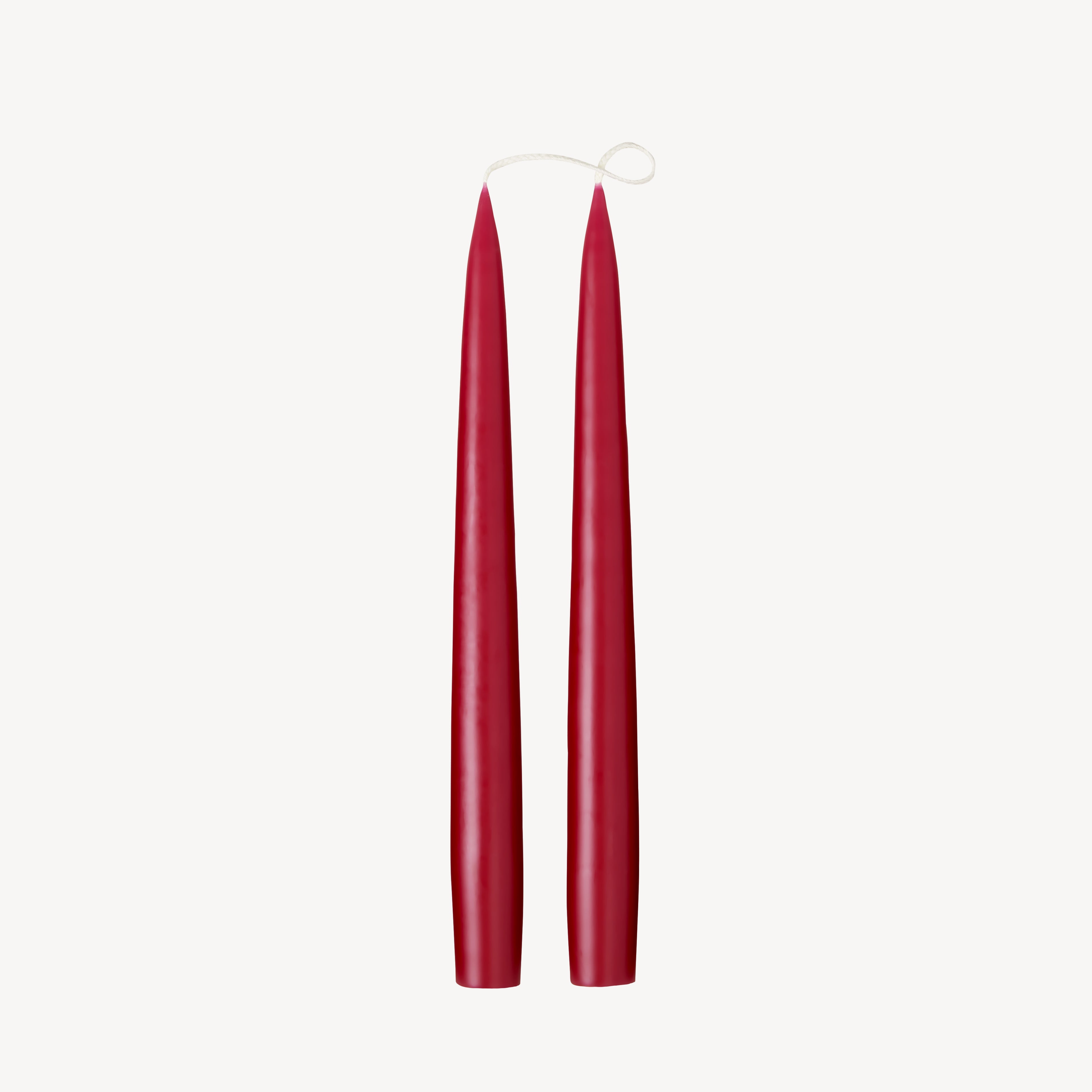 Taper Candle Gift Pair - Burgundy Red