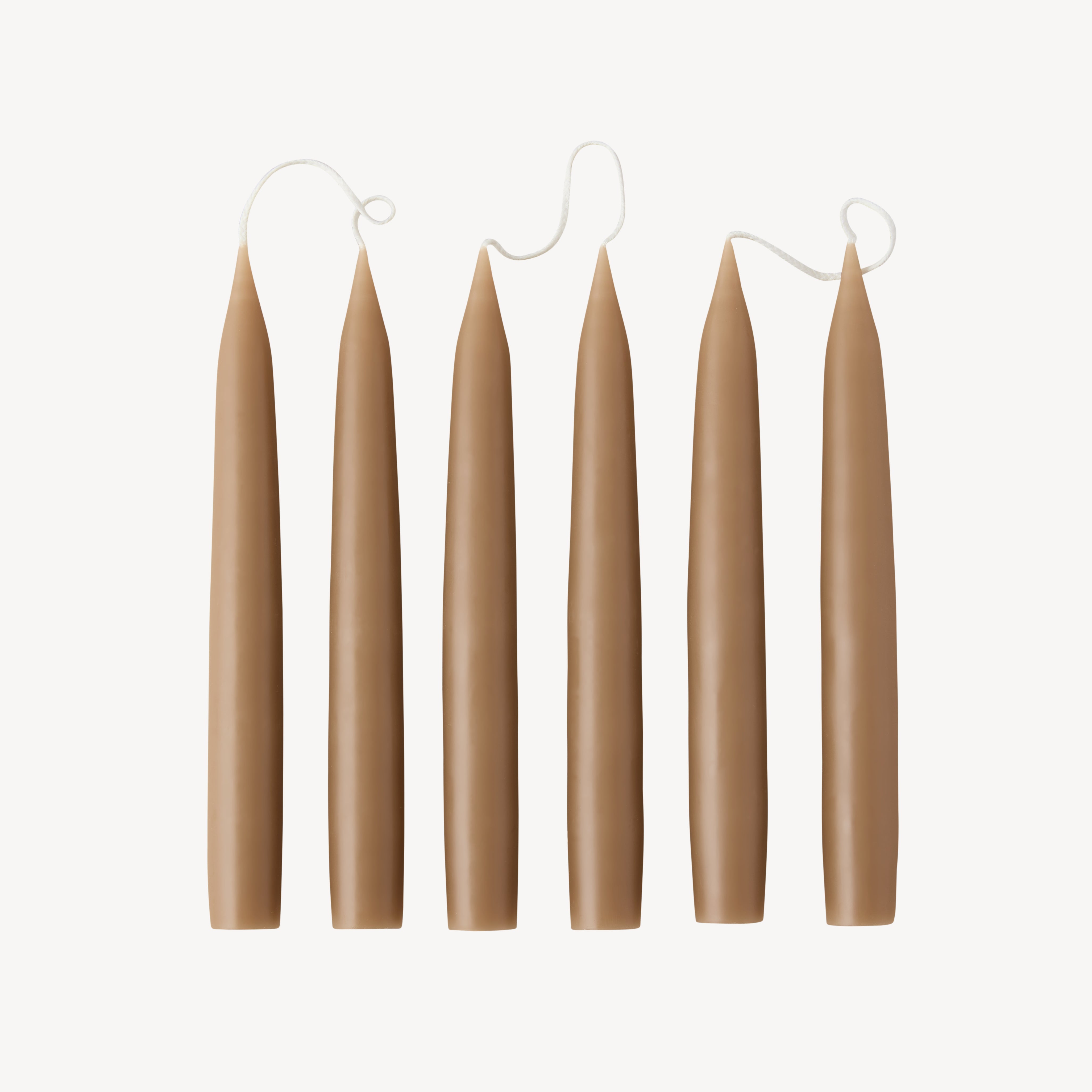 Box of 6 Candles - Taper 20 - Cappuccino
