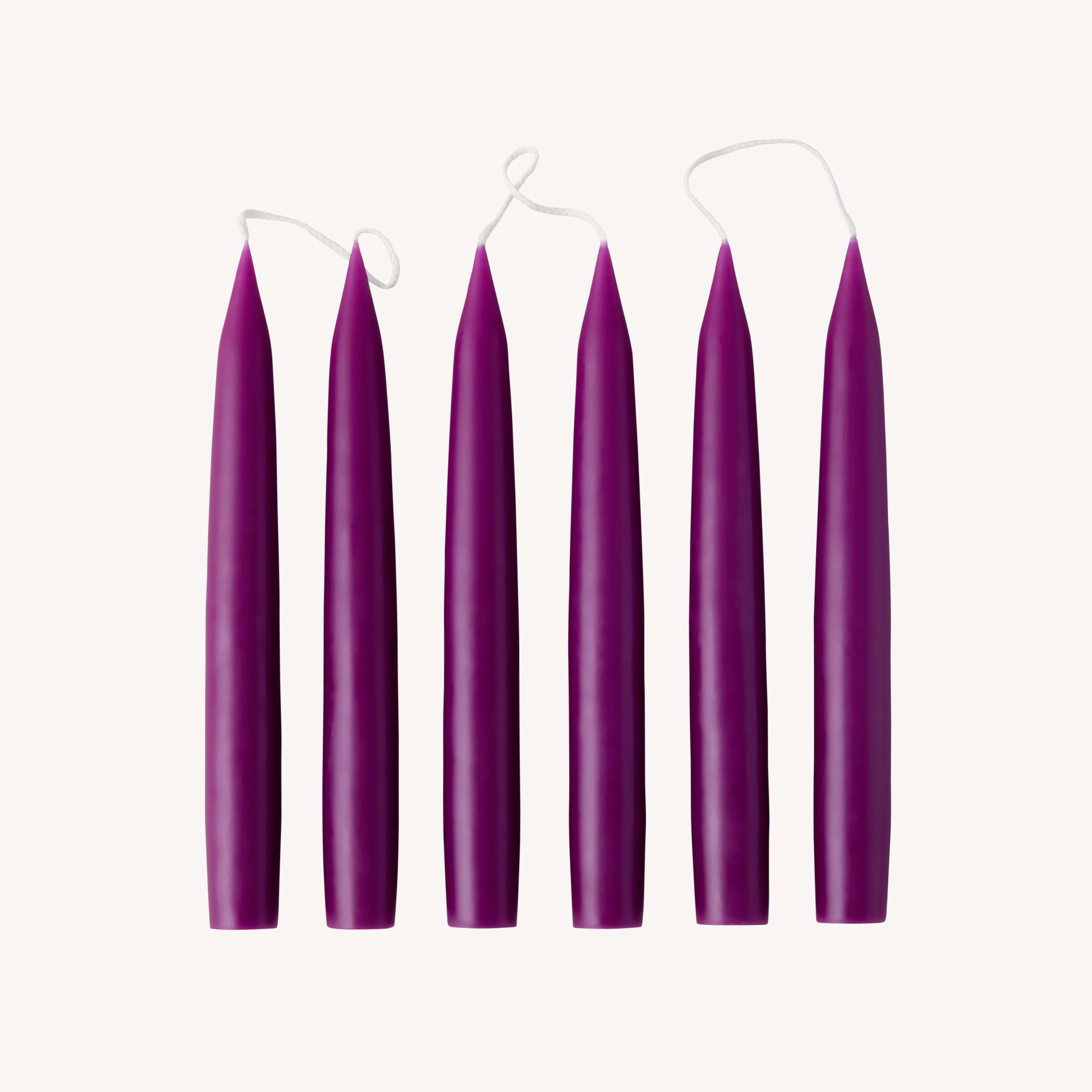 Box of 6 Candles - Taper 20 - Dark Heather