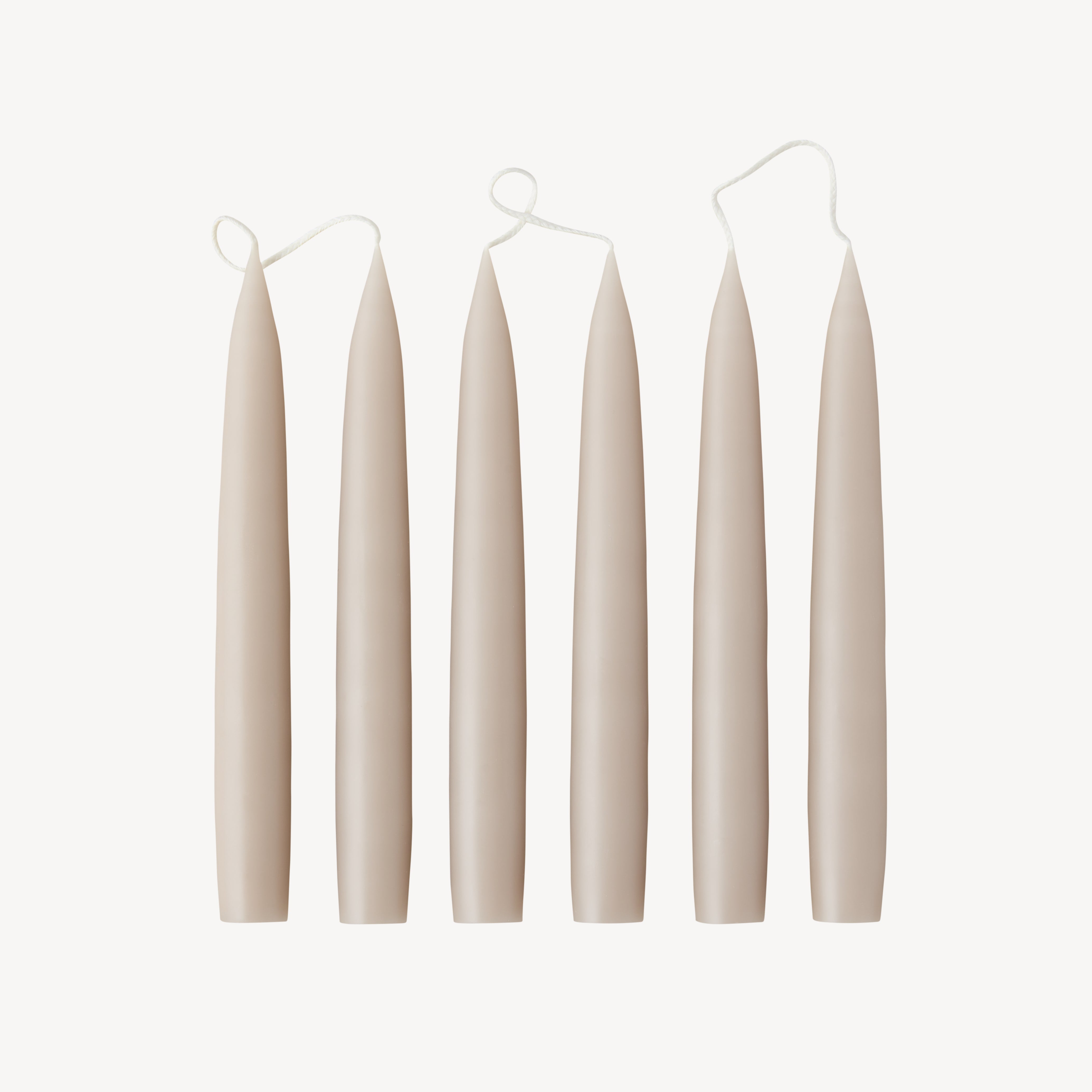 Box of 6 Candles - Taper 20 - Latte