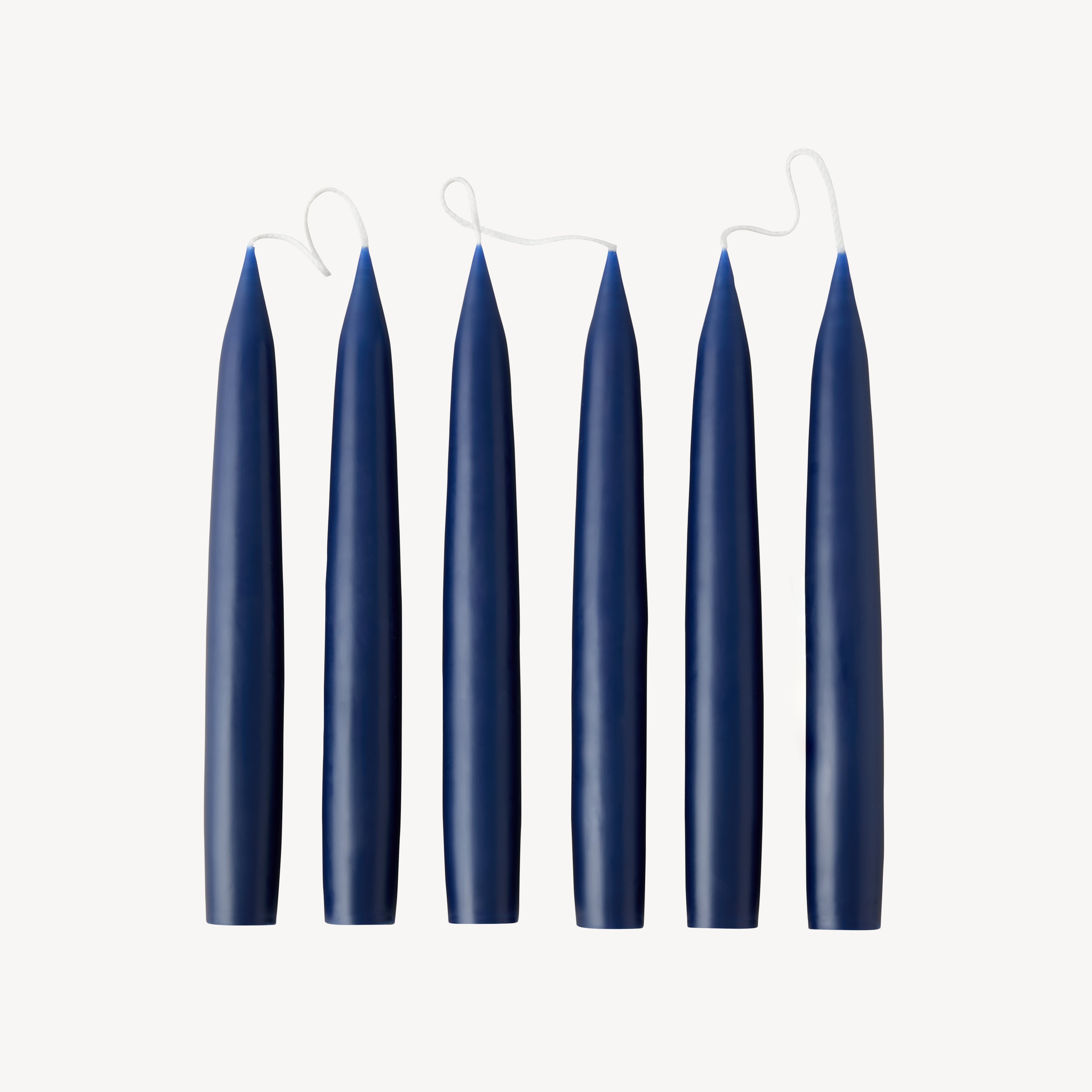Box of 6 Candles - Taper 20 - Navy Blue