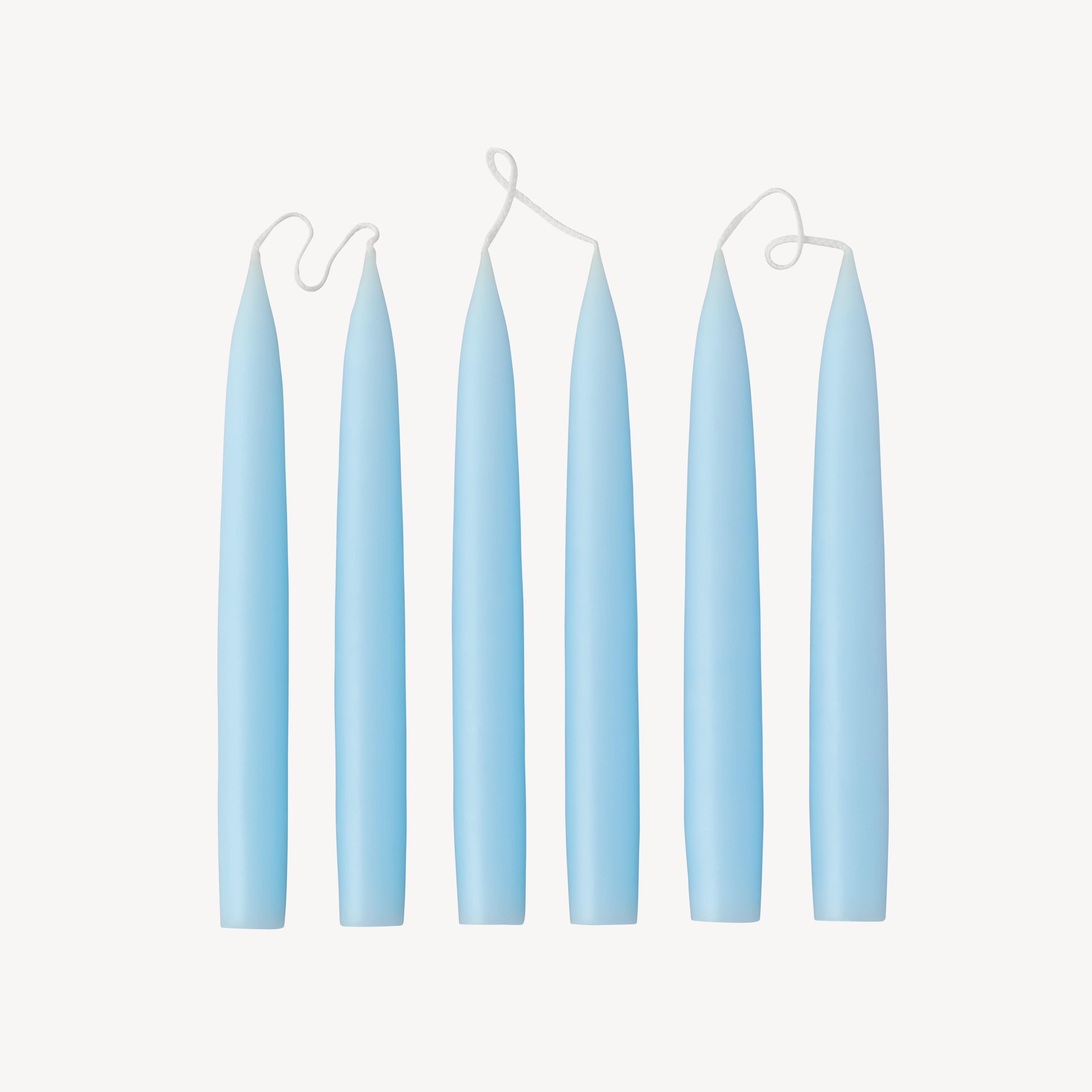 Box of 6 Candles - Taper 20 - Pale Blue