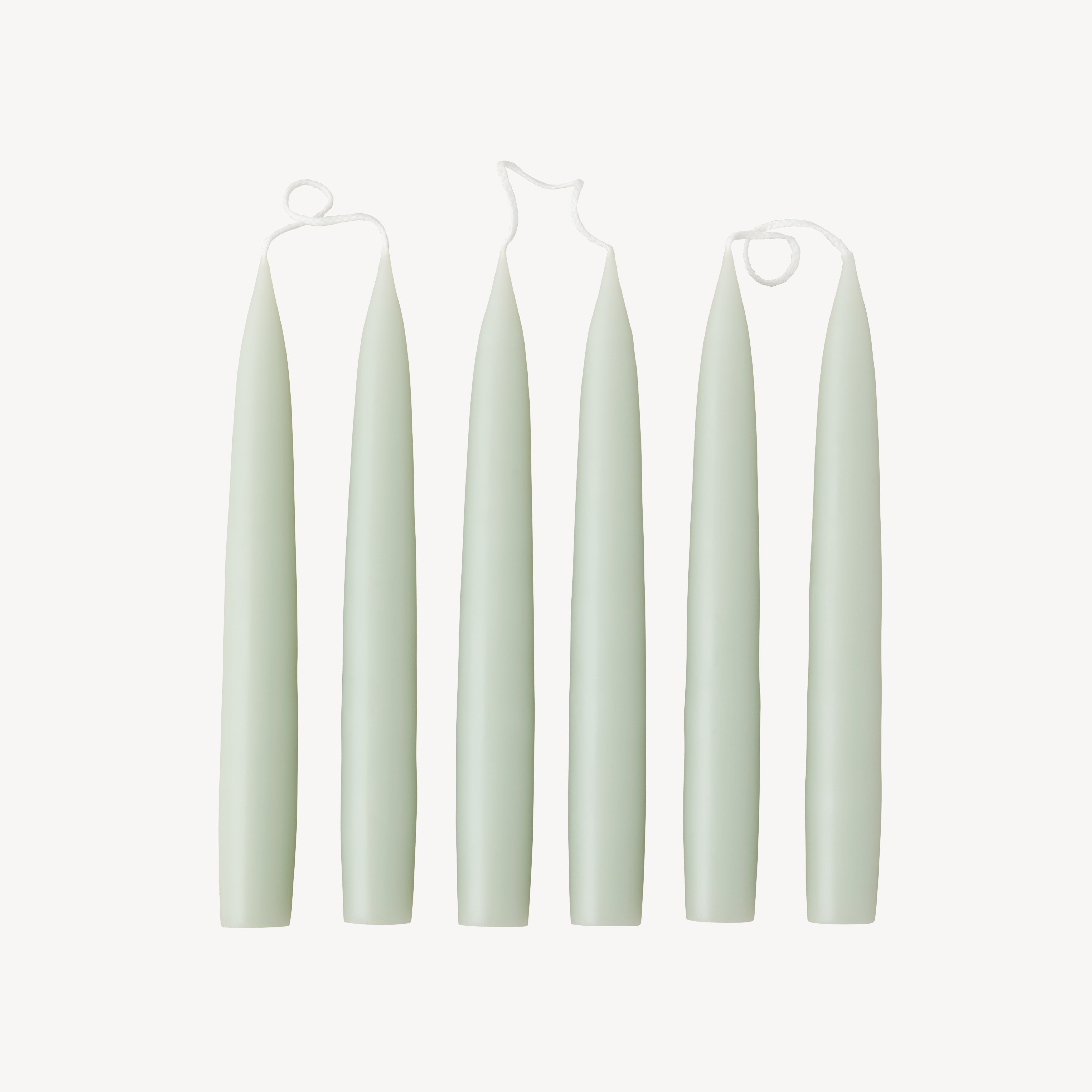 Box of 6 Candles - Taper 20 - Pale Green