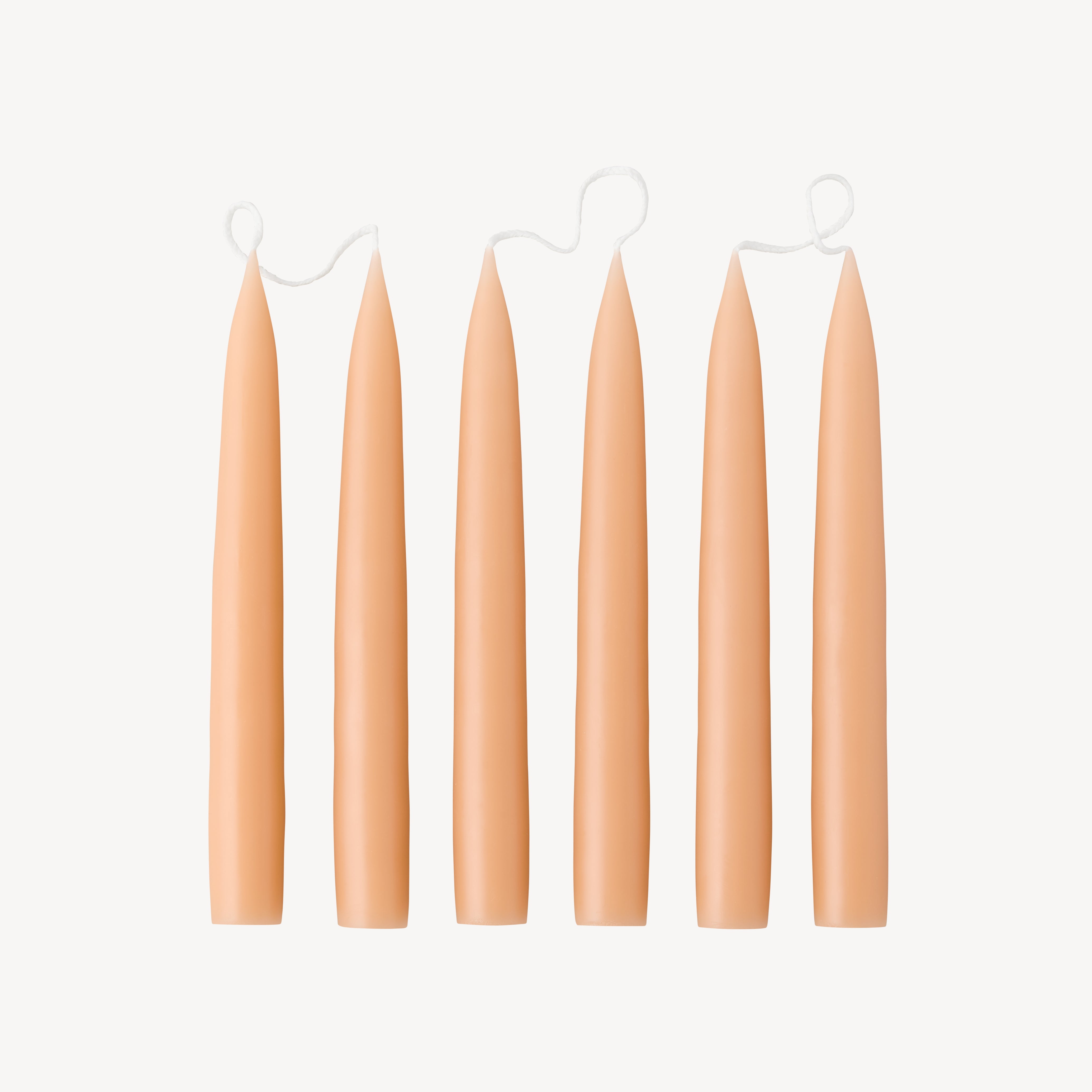 Box of 6 Candles - Taper 20 - Peach