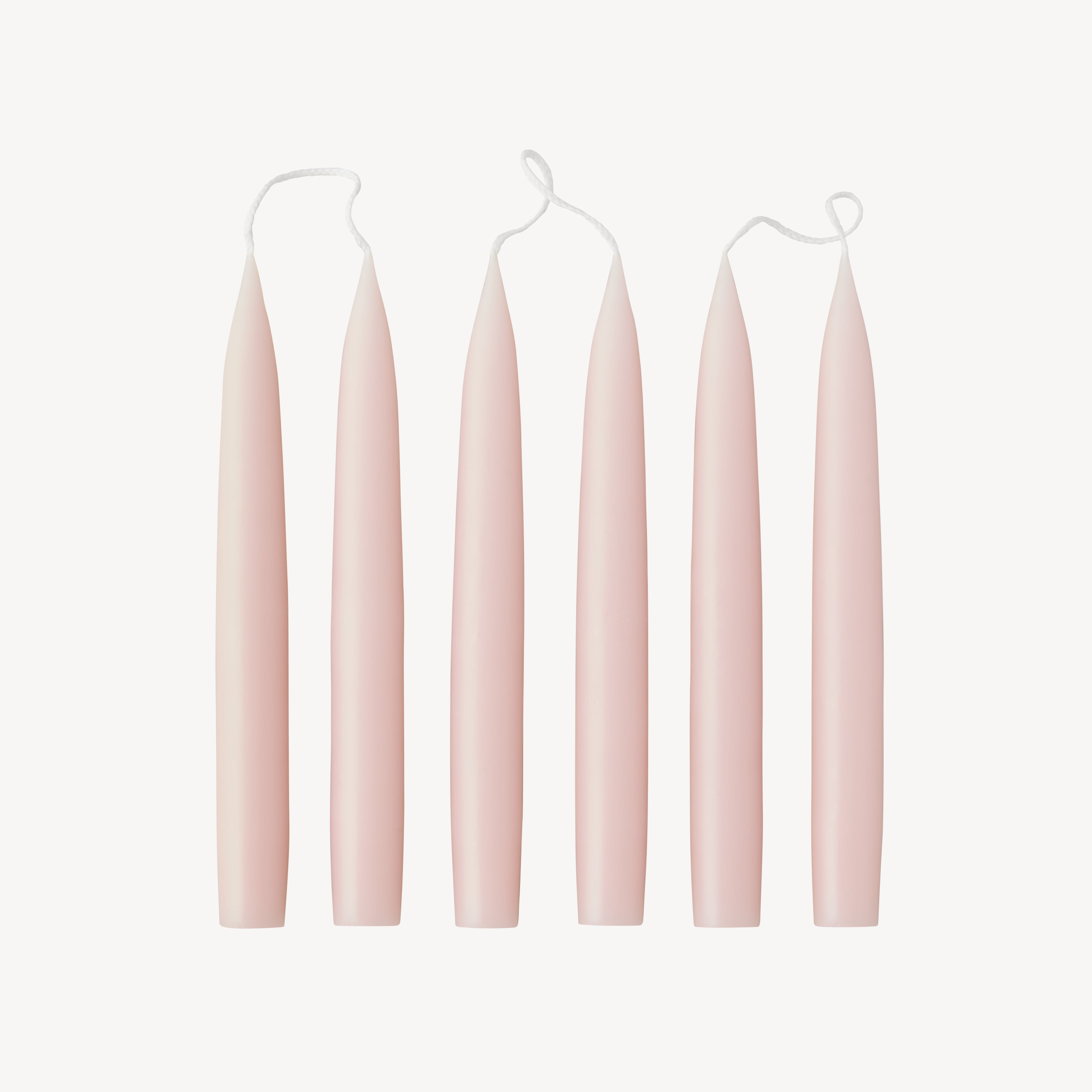 Box of 6 Candles - Taper 20 - Powder Pink