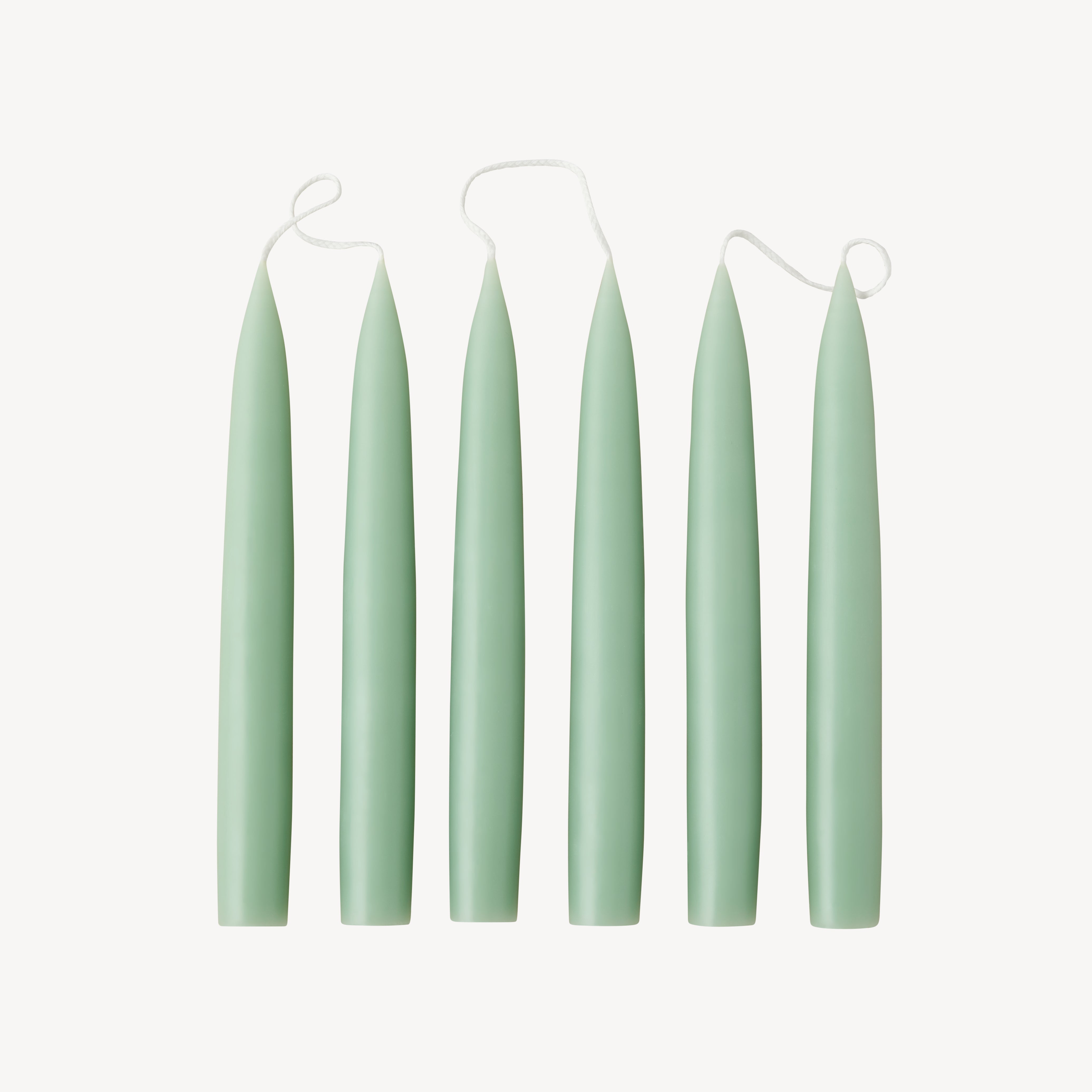 Box of 6 Candles - Taper 20 - Sage Green