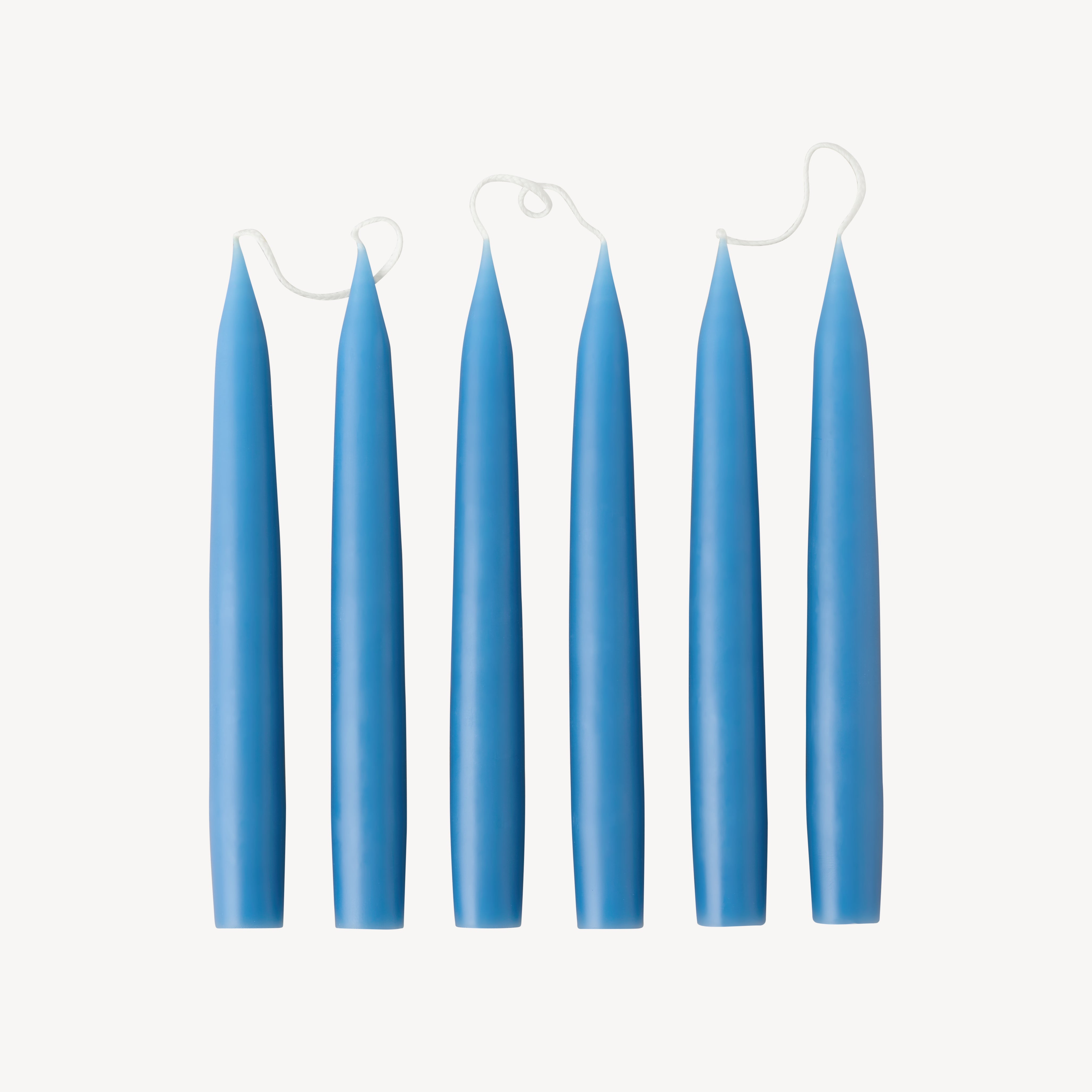 Box of 6 Candles - Taper 20 - Wedgewood Blue