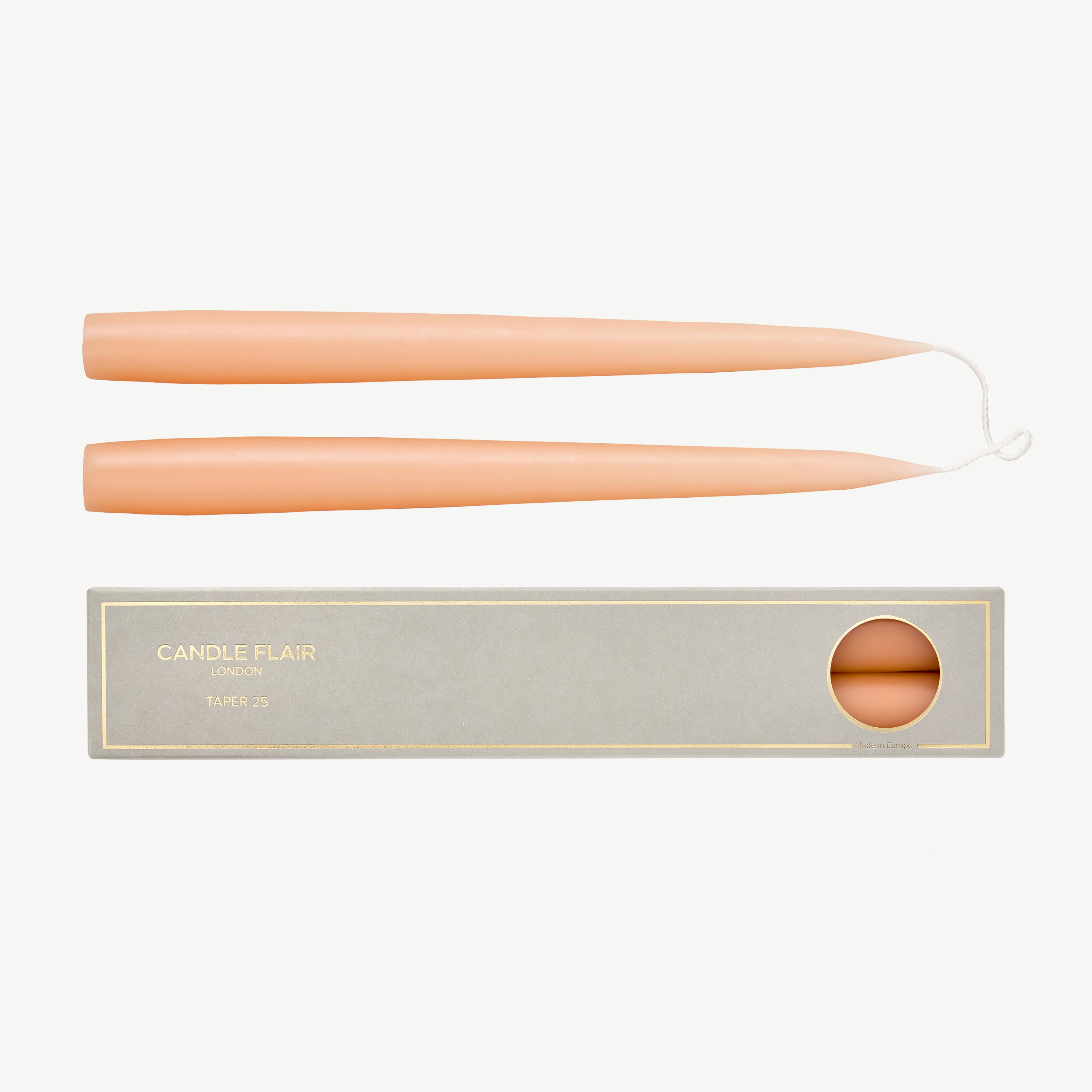 Taper Candle Gift Pair - Peach