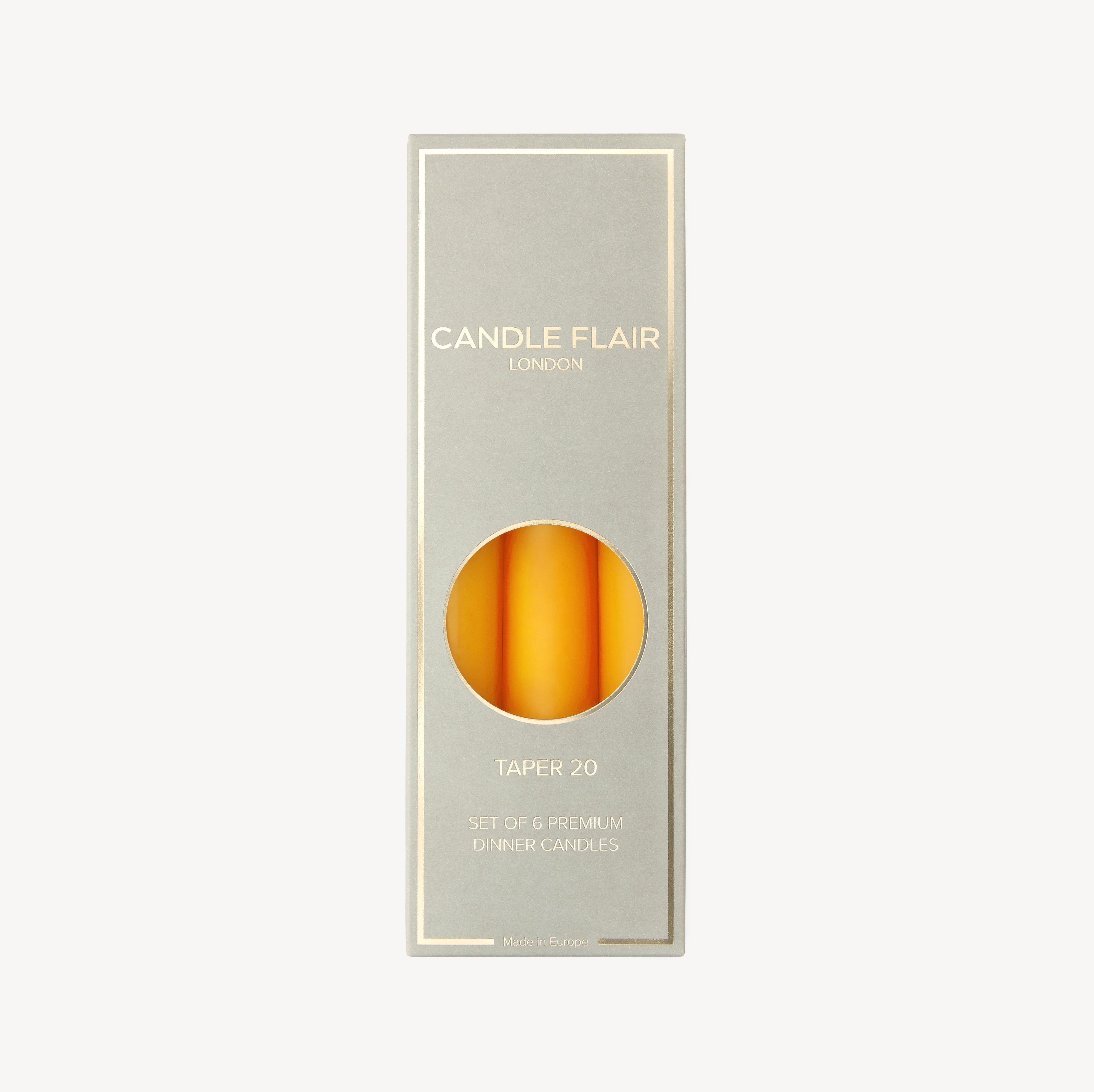 Box of 6 Candles - Taper 20 - Butterscotch