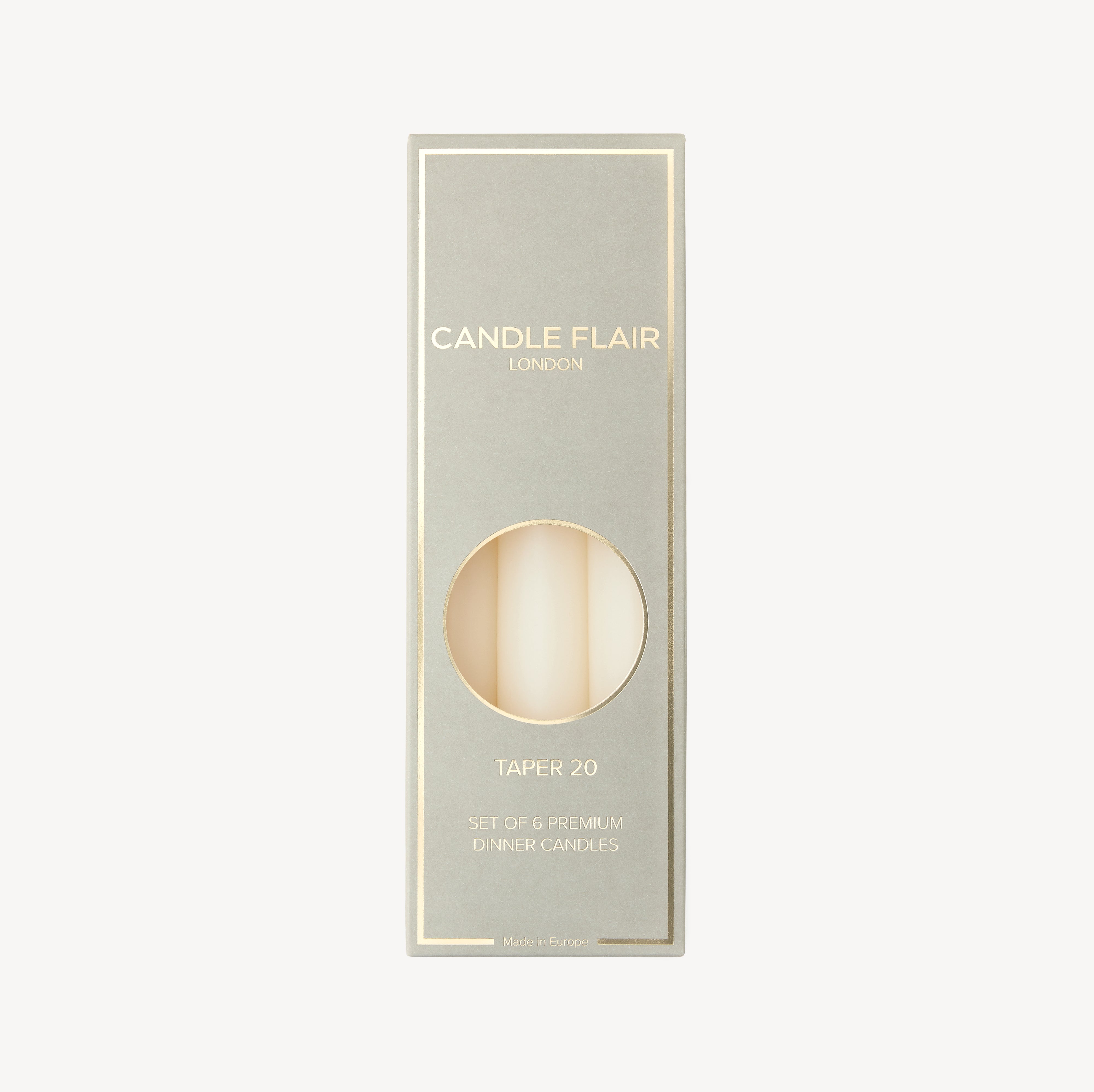Box of 6 Candles - Taper 20 - Off White