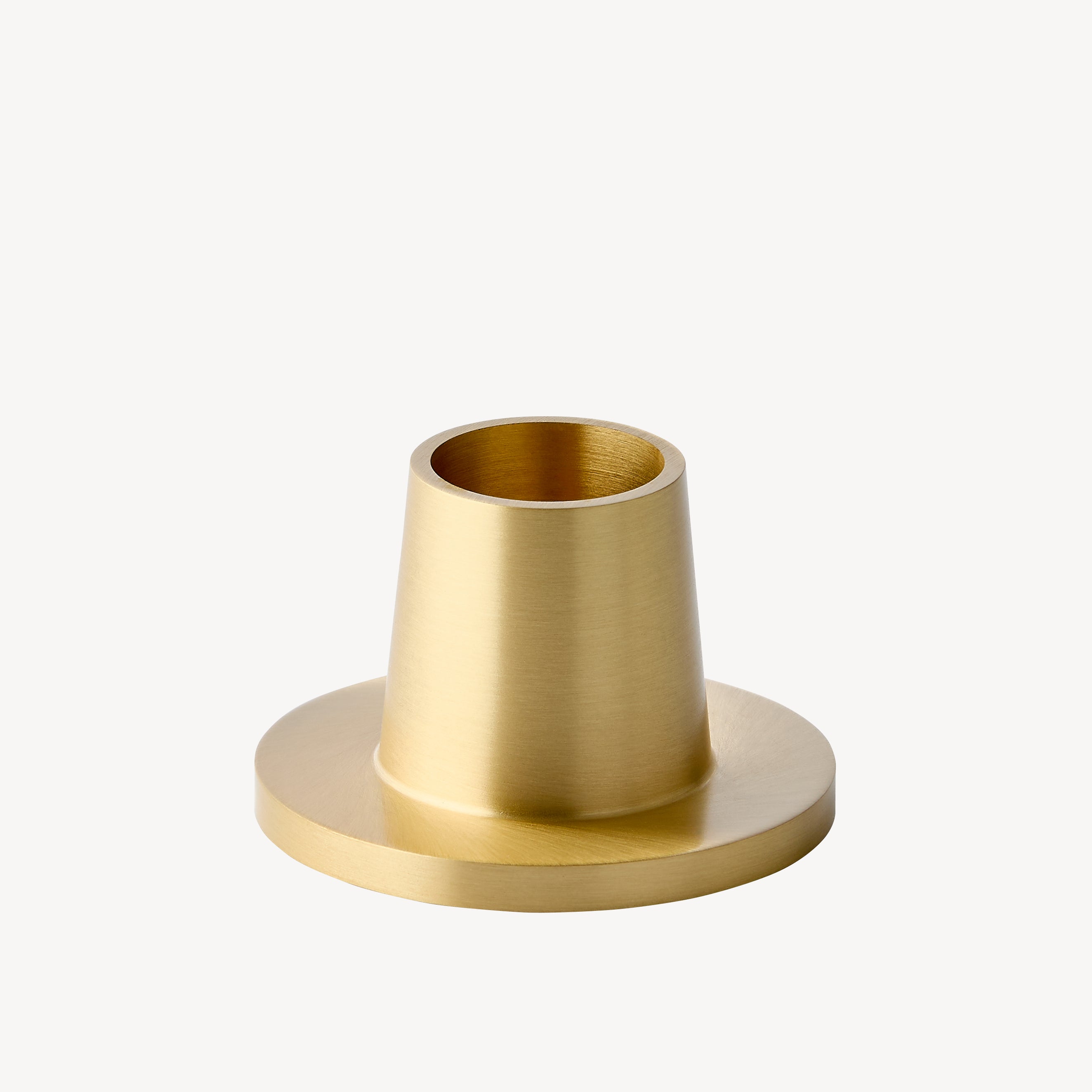 Mono Dinner Candle Holder - Satin Brass