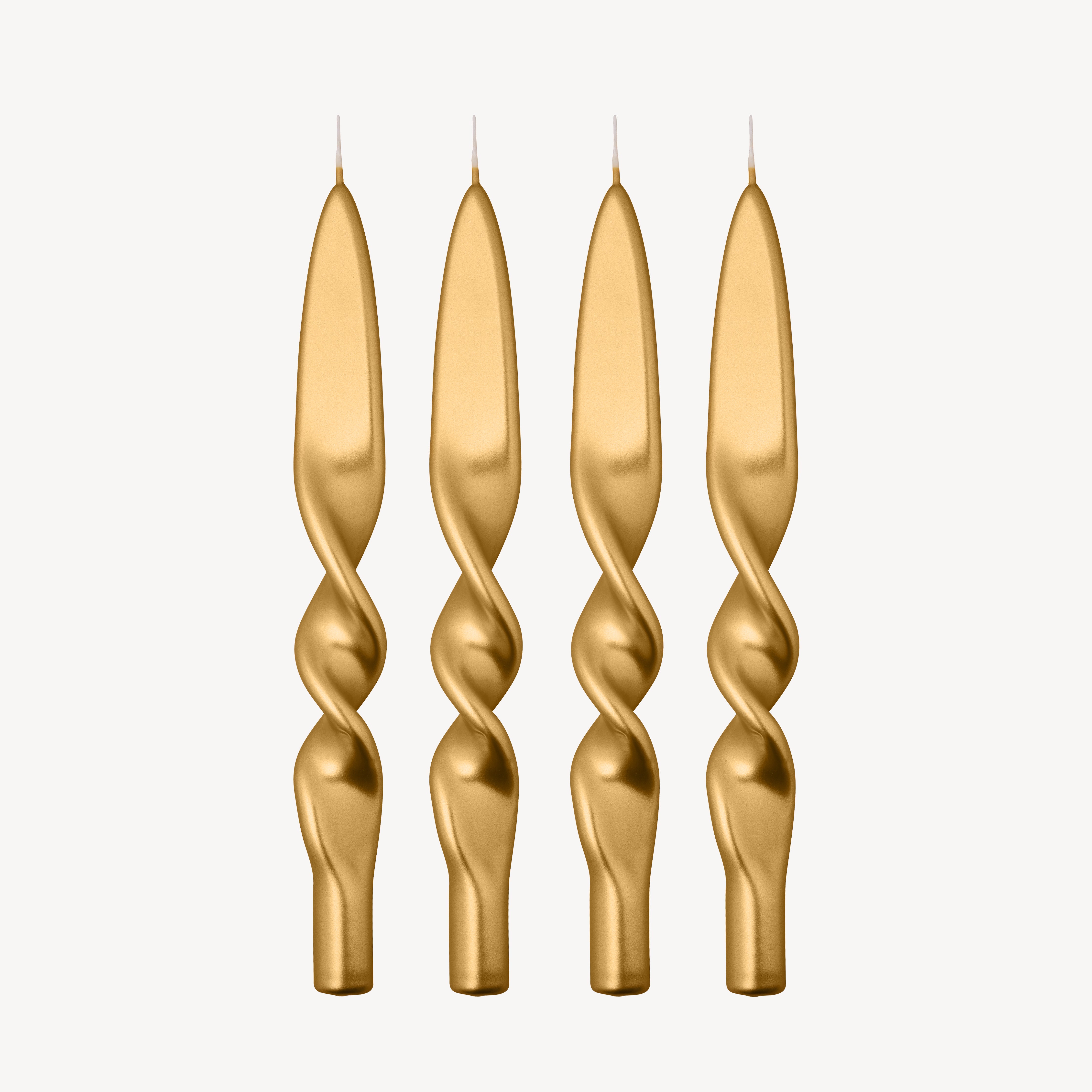 Swirl Candle - Metallic Gold