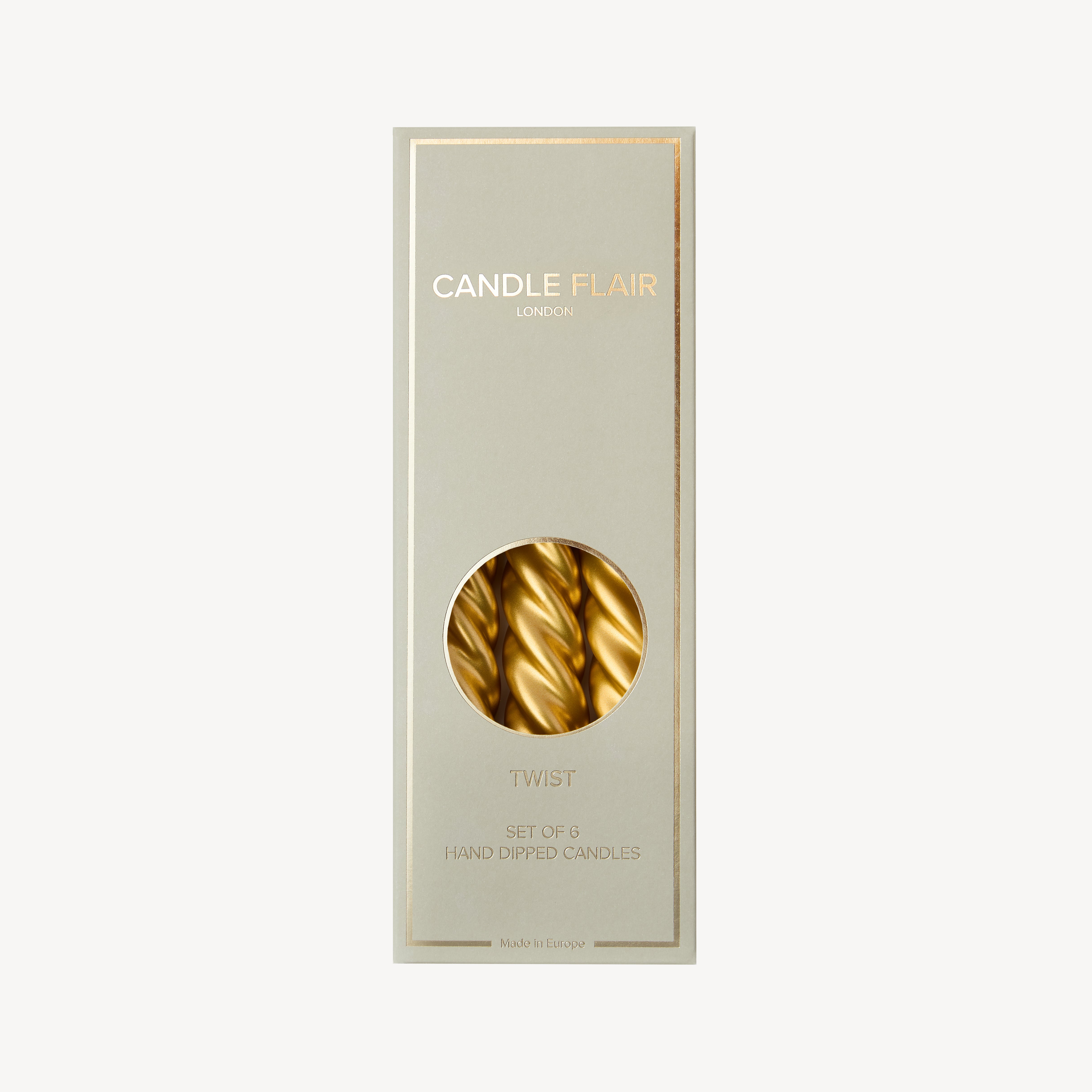 Twist Candle - Metallic Gold