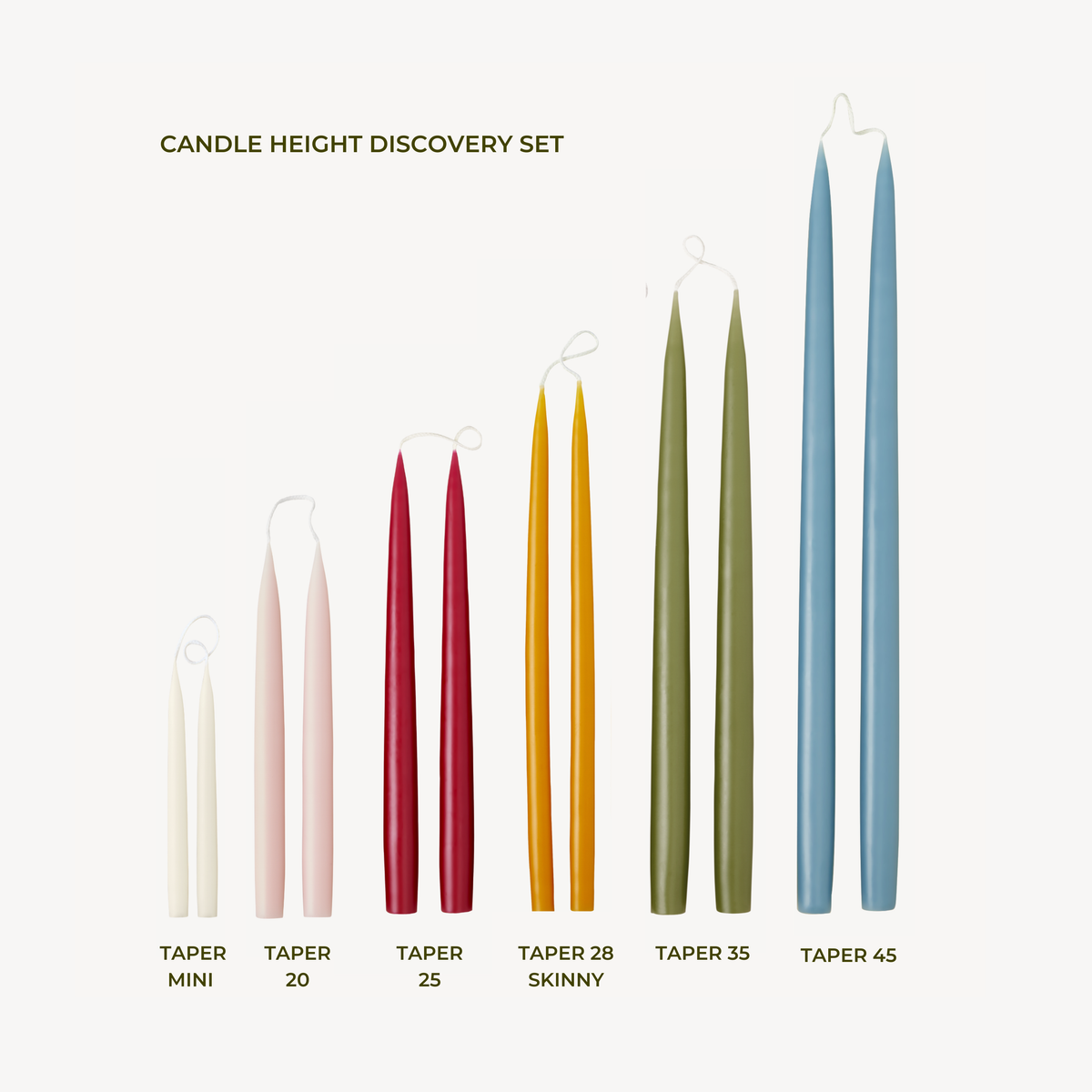 Candle Height Discovery Set - 12 Candles | Candle Flair