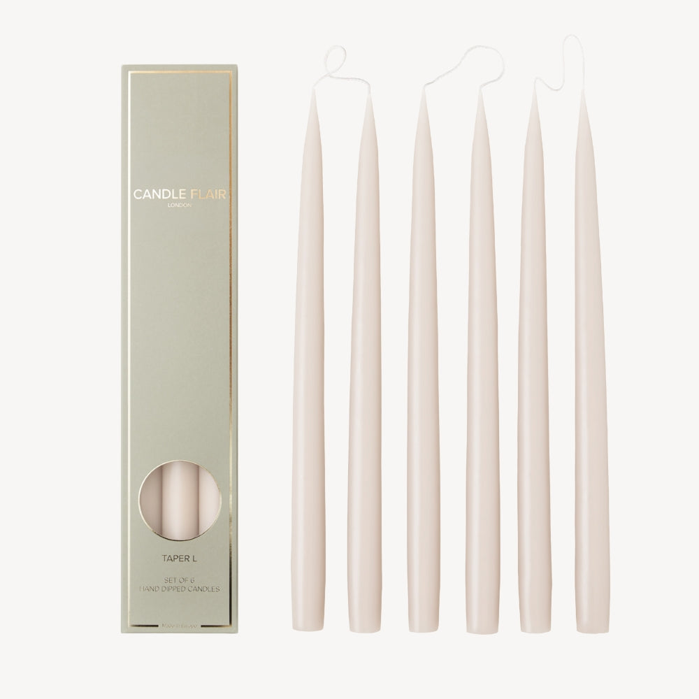 Box of 6 Candles - Taper 35 - Nude