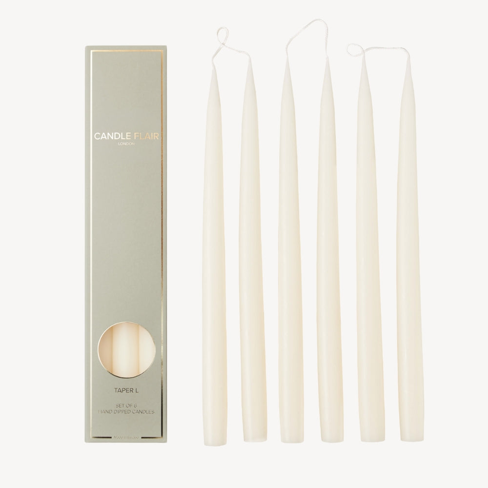Box of 6 Candles - Taper 35 - Off White