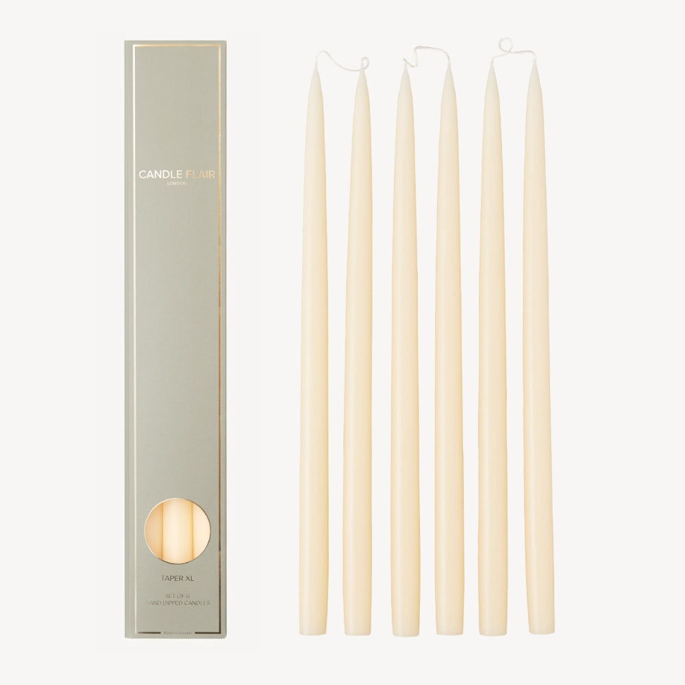Box of 6 Candles - Taper 45 - Ivory