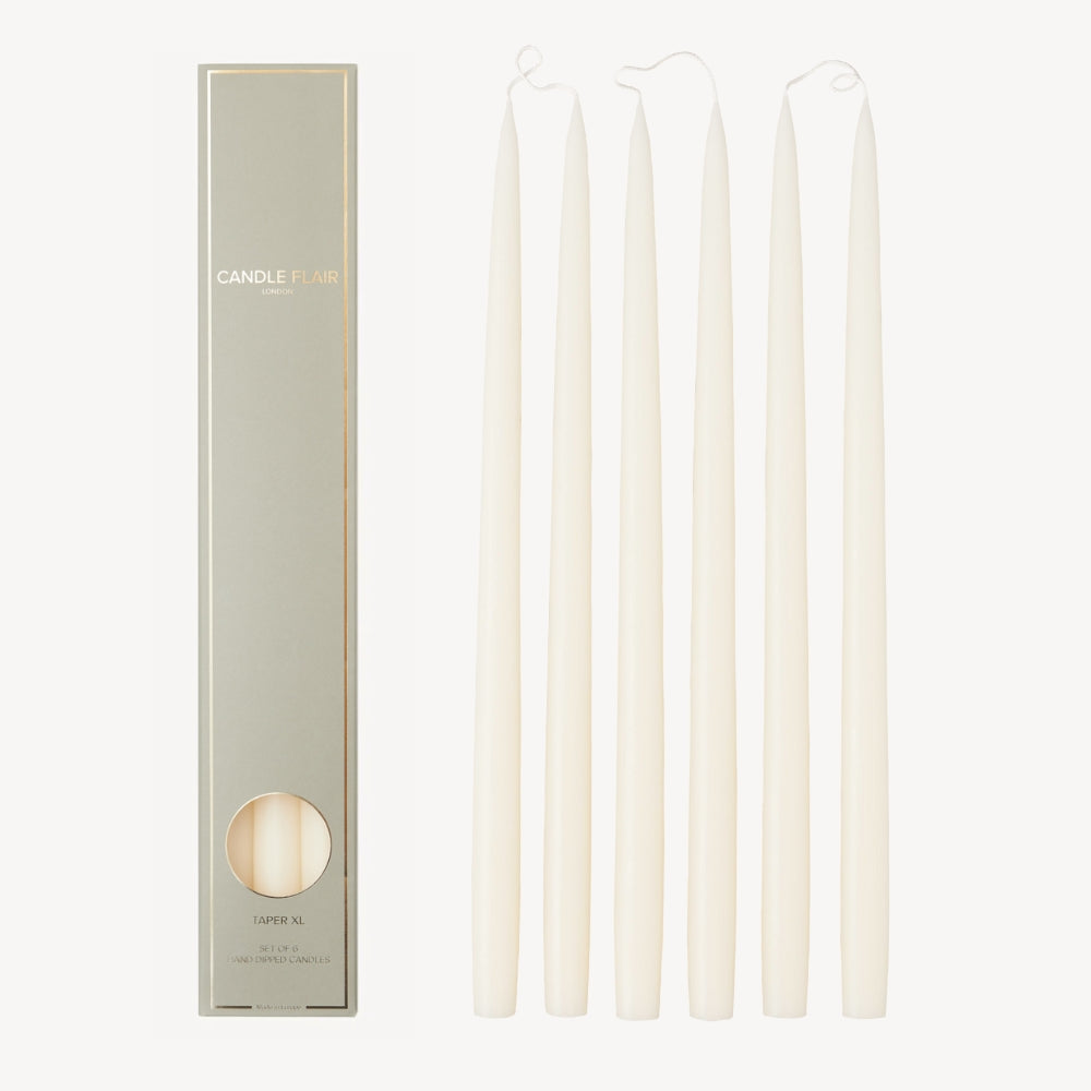 Box of 6 Candles - Taper 45 - Off White