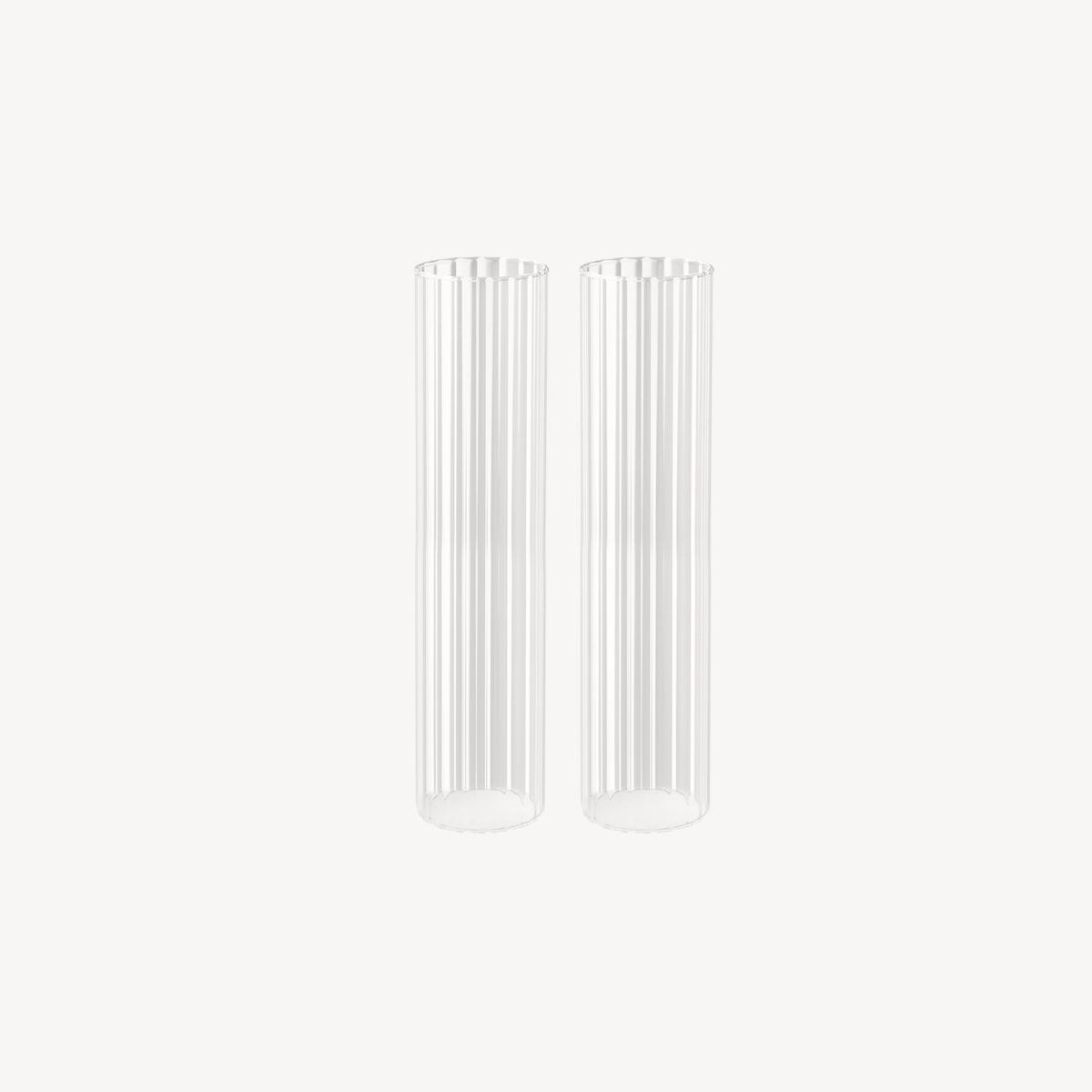 Candle Flair small ribbed clear glass candle hurricane cover, 33 cm tall