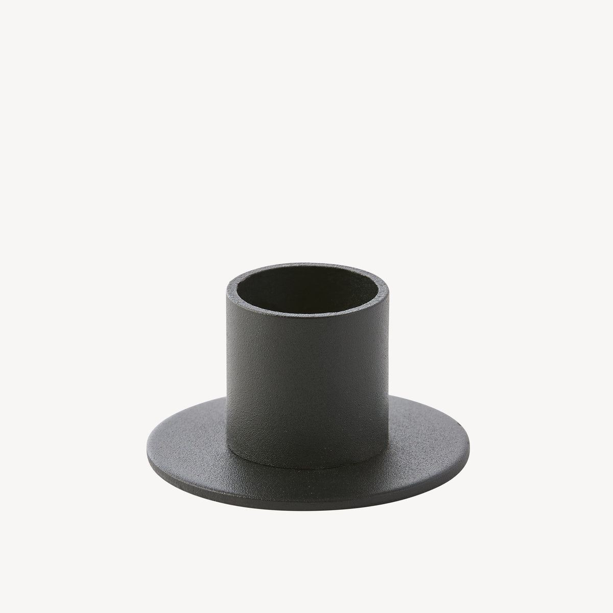 Candle Flair round taper candle holder in matt black