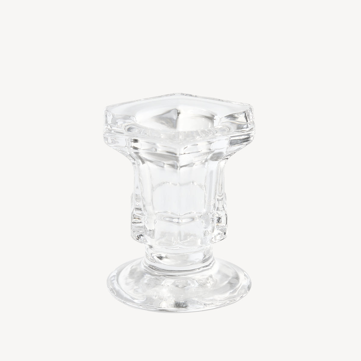 Candle Flair vintage clear glass taper candle holder