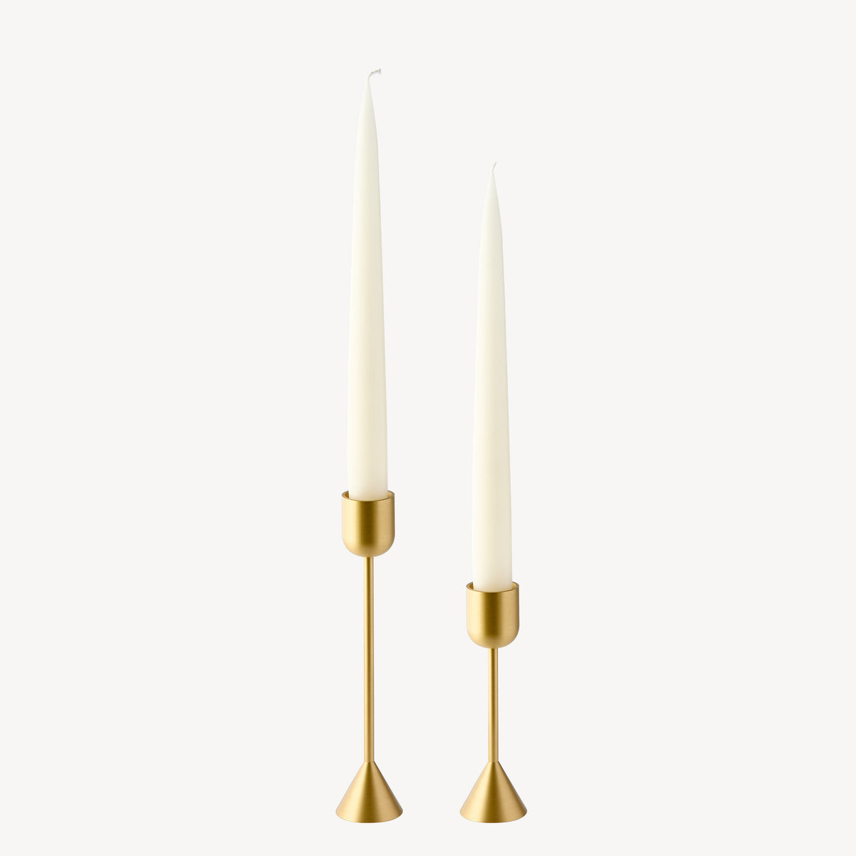 Small Reversible Totem Candlestick - Satin Brass