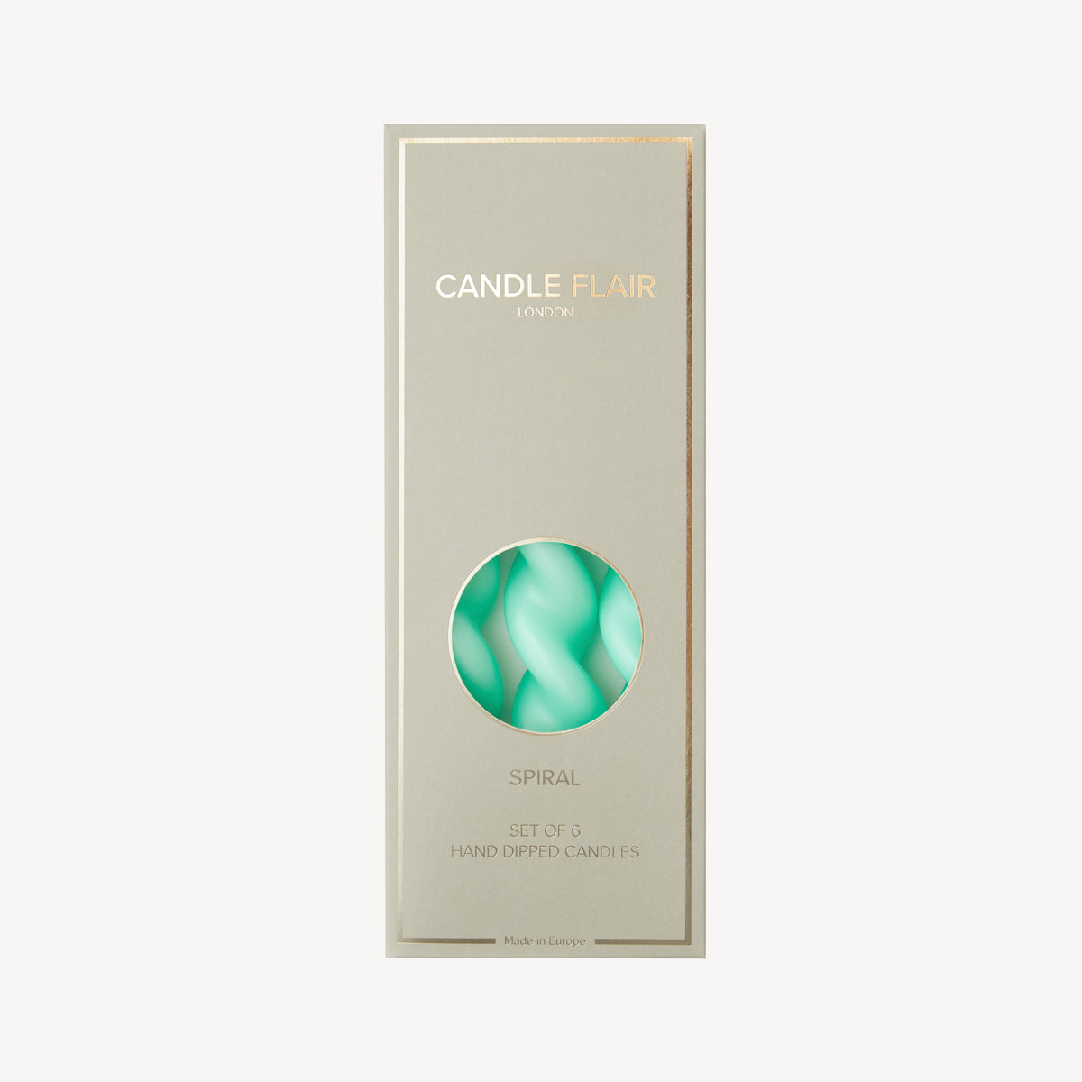 Spiral Candle - Mint Green
